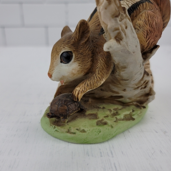 Vtg Porcelain Chipmunk And Turtle Figurine - Picture 2 of 13
